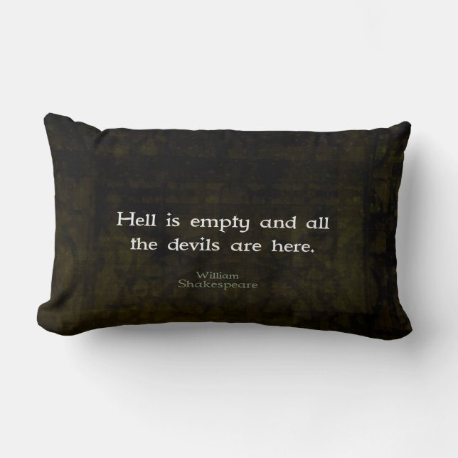 William Shakespeare Humourous Witty Quotation Lumbar Cushion (Front)