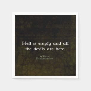 William Shakespeare Humourous Witty Quotation Napkin