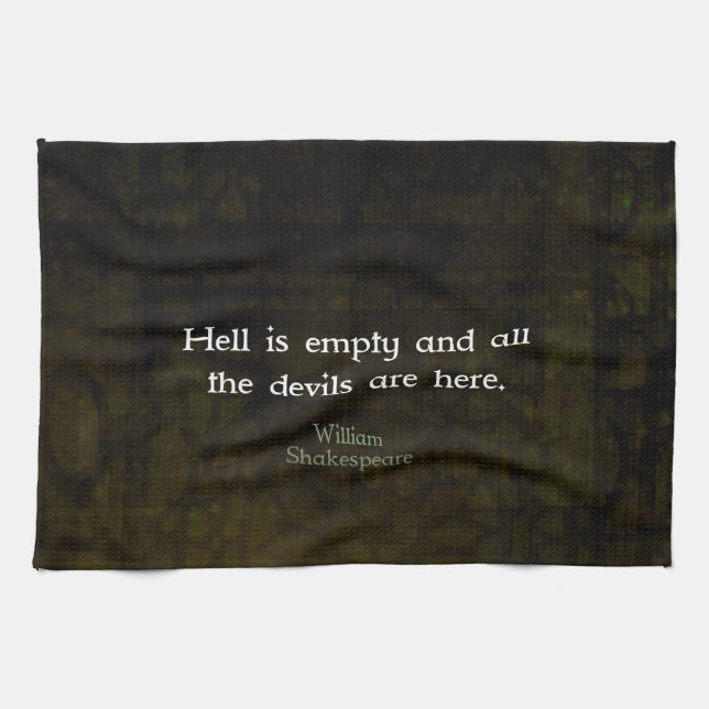 William Shakespeare Humourous Witty Quotation Tea Towel (Horizontal)