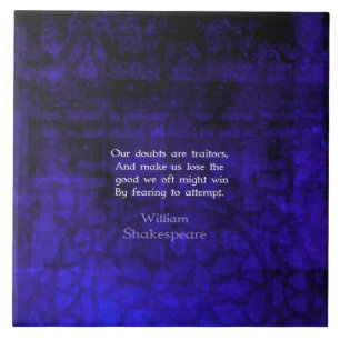 William Shakespeare Inspirational Courage Quote Tile