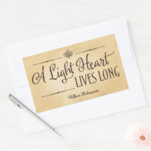 William Shakespeare Inspirational Quote Live Long Rectangular Sticker