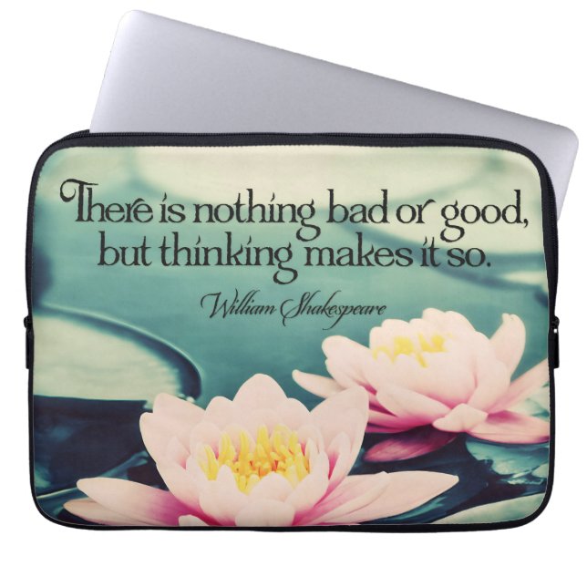 William Shakespeare Inspirational Quote "Thinking" Laptop Sleeve (Front)