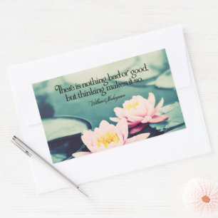William Shakespeare Inspirational Quote "Thinking" Rectangular Sticker
