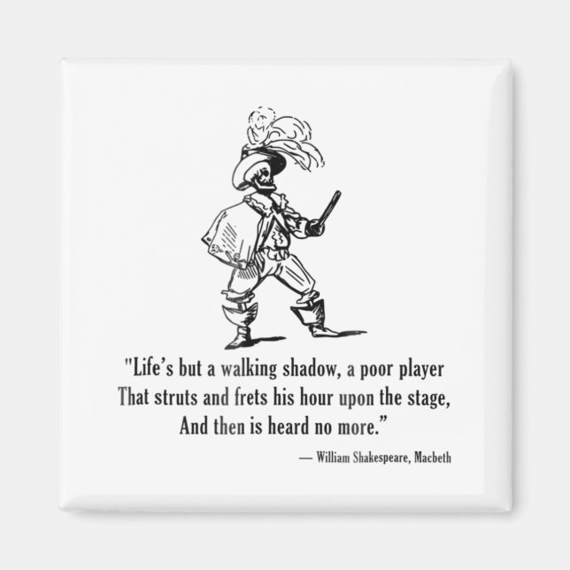William Shakespeare Macbeth English Drama Death TS Magnet (Front)