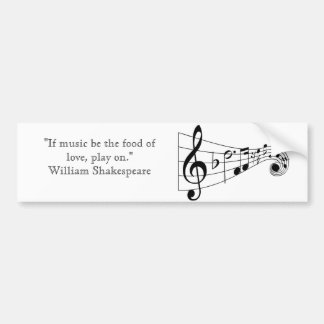 William Shakespeare music quote bumper sticker
