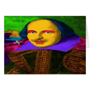 William Shakespeare Pop Art Greeting Card