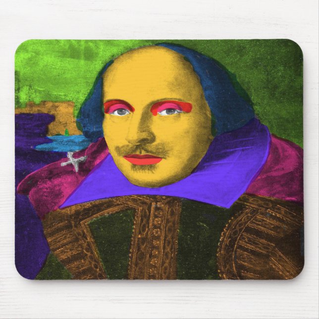 William Shakespeare Pop Art Mouse Pad (Front)