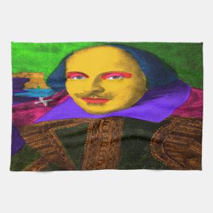 William Shakespeare Pop Art Tea Towel