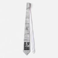 William Shakespeare Portrait and Signature Tie