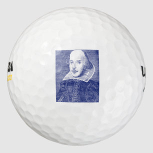 William Shakespeare Portrait First Folio Golf Balls