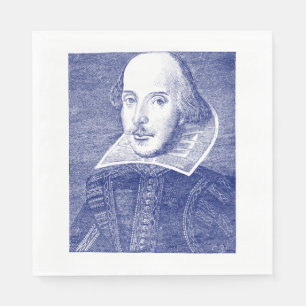 William Shakespeare Portrait First Folio Napkin