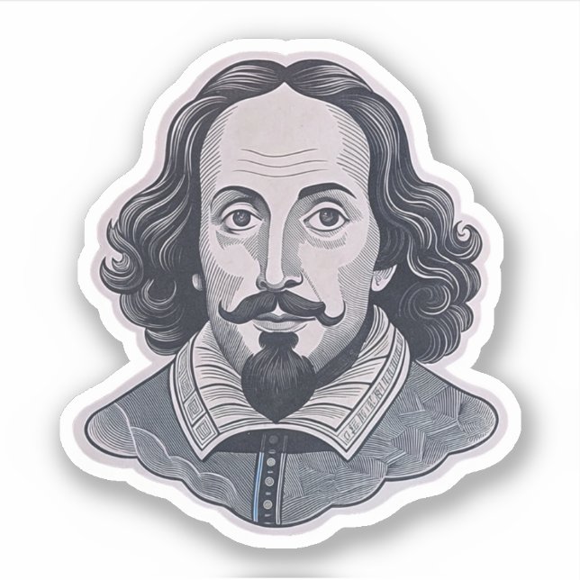 William Shakespeare portrait Hamlet illustration  (Front)