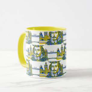 William Shakespeare portrait illustration London  Mug