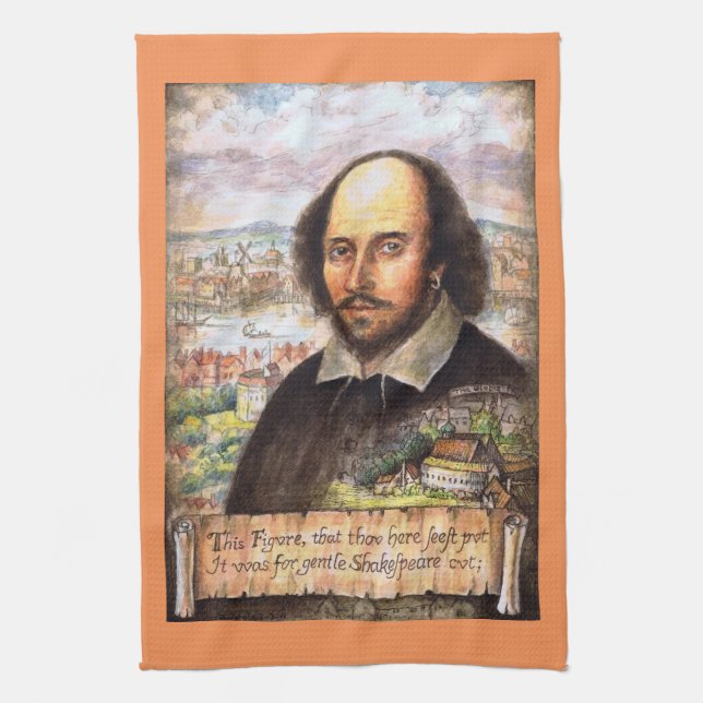 William Shakespeare Portrait Kitchen Towel (Vertical)
