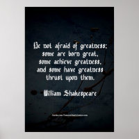 William Shakespeare Quote - Greatness