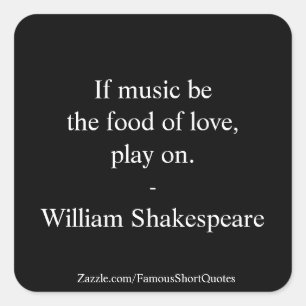 William Shakespeare Quote - Love Square Sticker