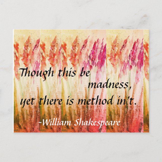 William Shakespeare Quote Postcard (Front)