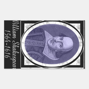 William Shakespeare Rectangular Sticker