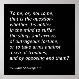 William Shakespeare`s `Hamlet` Poster