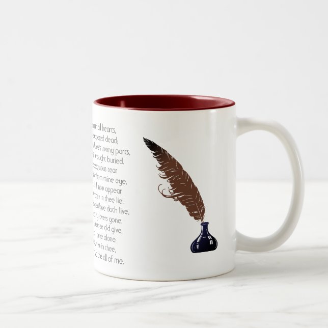 William Shakespeare Sonnet 31  Two-Tone Coffee Mug (Right)
