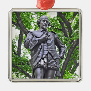 William Shakespeare Statue in Central Park Metal Tree Decoration