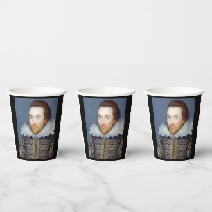 William Shakespeare Theme Paper Cups