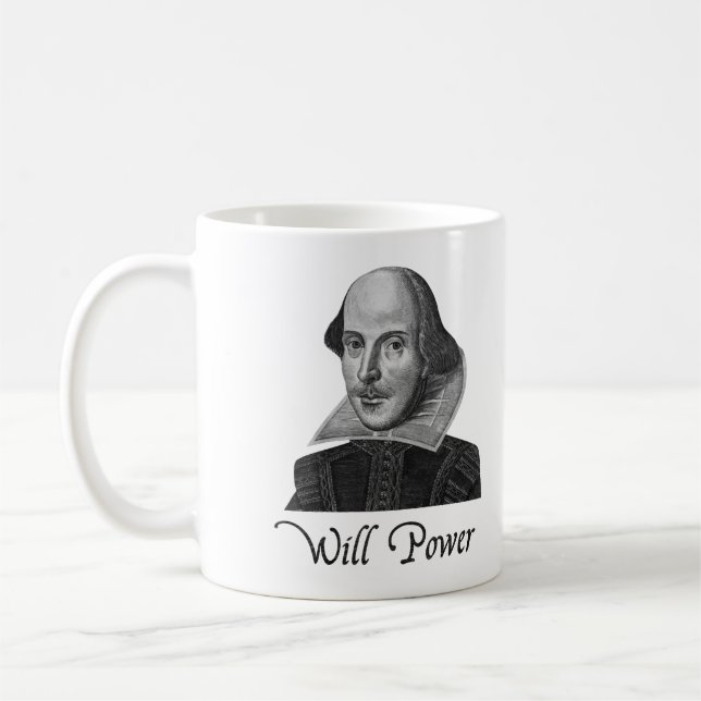 William Shakespeare Will Power Coffee Mug (Left)