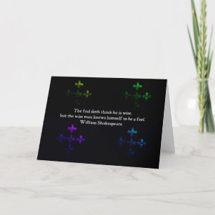 William Shakespeare Wisdom Quotation Saying Card