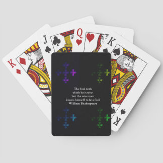 William Shakespeare Wisdom Quotation Saying Playing Cards