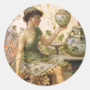 William Stephen Coleman: The Potter's Daughter Classic Round Sticker