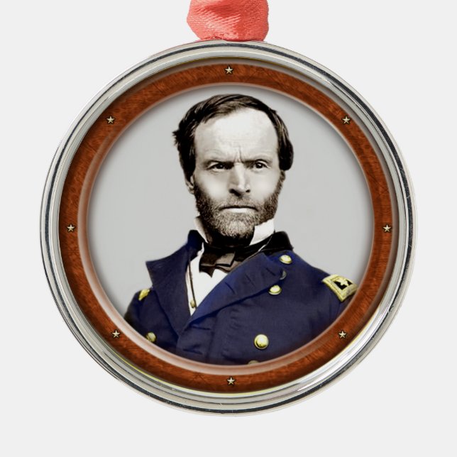 William Tecumseh Sherman Metal Tree Decoration (Front)