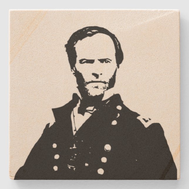 William Tecumseh Sherman Stone Coaster (Front)