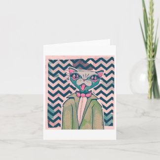 William The Cat Sticker  Card