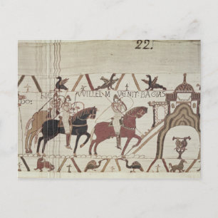 William the Conqueror  arrives at Bayeux Postcard