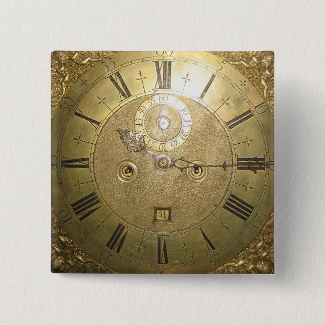 William Tomlinson Tall Case Clock II 15 Cm Square Badge (Front)