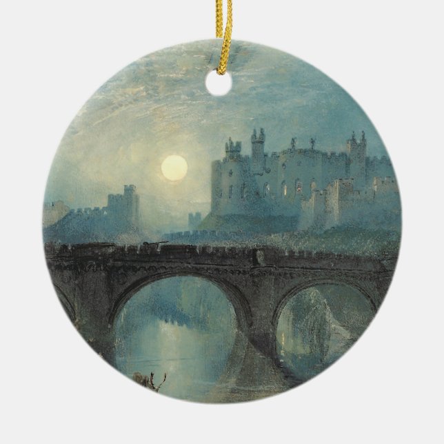 William Turner Alnwick Castle  Ceramic Tree Decoration (Front)
