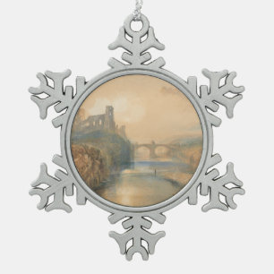 William Turner Barnard Castle Snowflake Pewter Christmas Ornament