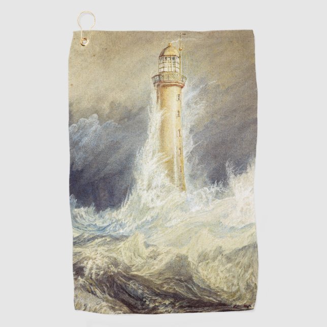 William Turner - Bell Rock Lighthouse Golf Towel (Front)