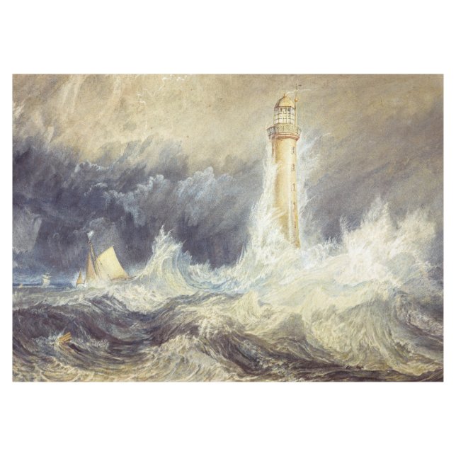 William Turner - Bell Rock Lighthouse Tablecloth (Front (Horizontal))