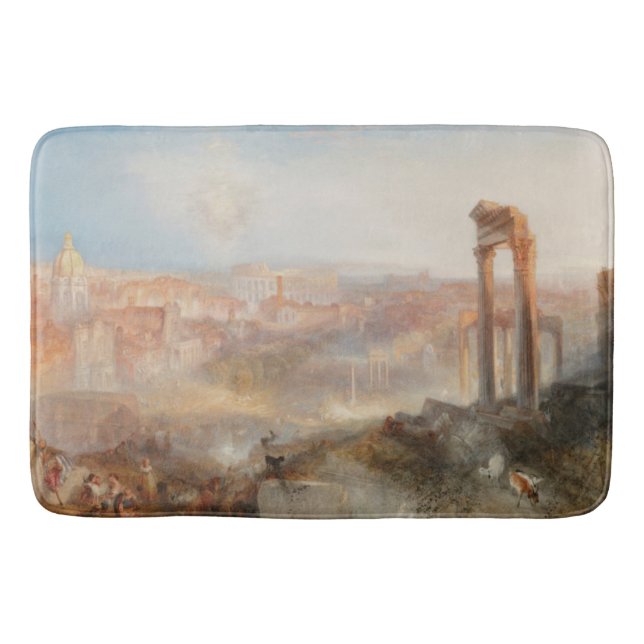 William Turner British - Modern Rome-Campo Vaccino Bath Mat (Front)