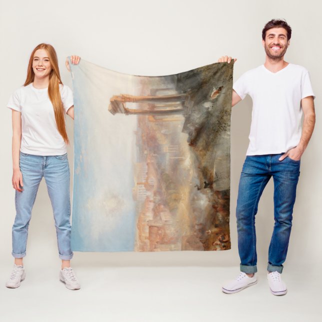 William Turner British - Modern Rome-Campo Vaccino Fleece Blanket (In Situ)