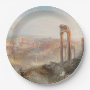 William Turner British - Modern Rome-Campo Vaccino Paper Plate