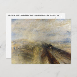 William Turner - Rain, Steam and Speed Postcard