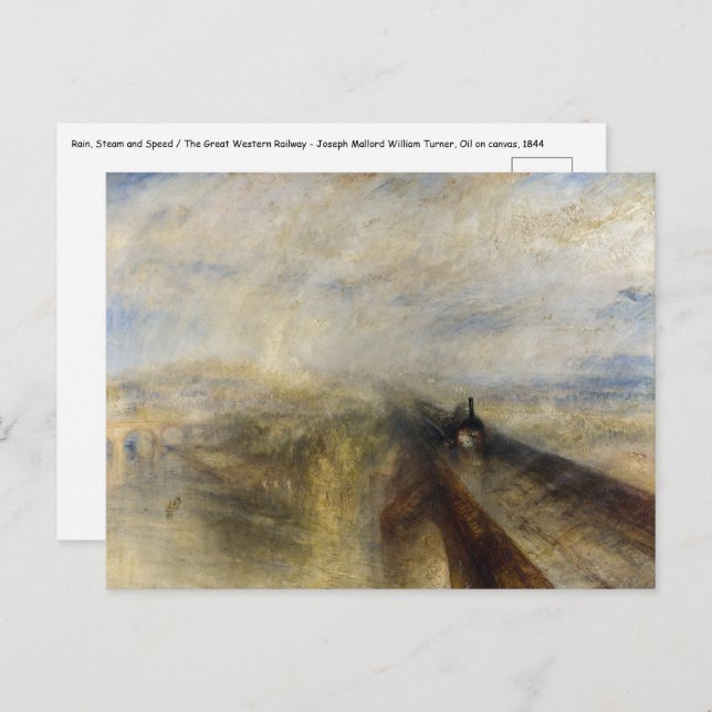 William Turner - Rain, Steam and Speed Postcard (Front/Back)