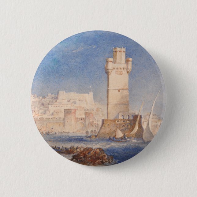 William Turner Rhodes 6 Cm Round Badge (Front)