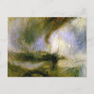 william turner - snowstorm postcard
