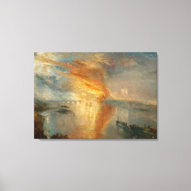 William Turner - The Burning of the Parliament Canvas Print (Front)
