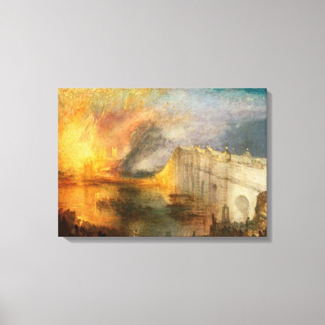 William Turner - The Burning of the Parliament Canvas Print (Front)