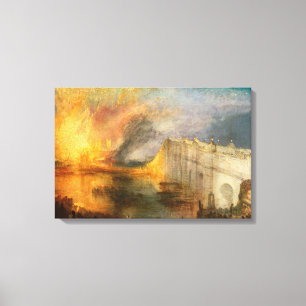 William Turner - The Burning of the Parliament Canvas Print