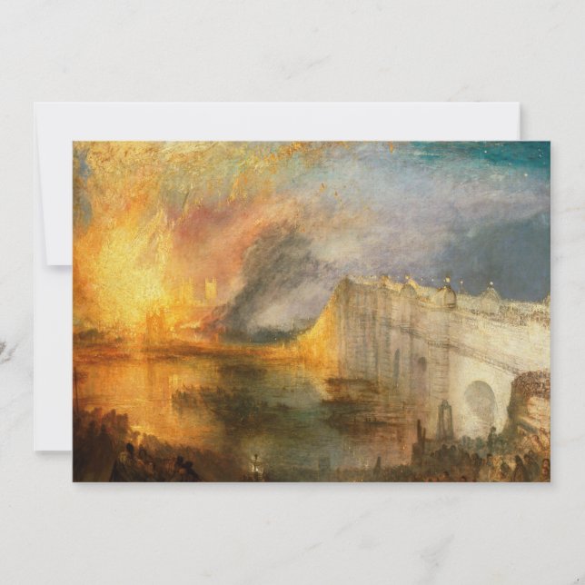 William Turner - The Burning of the Parliament Invitation (Front)